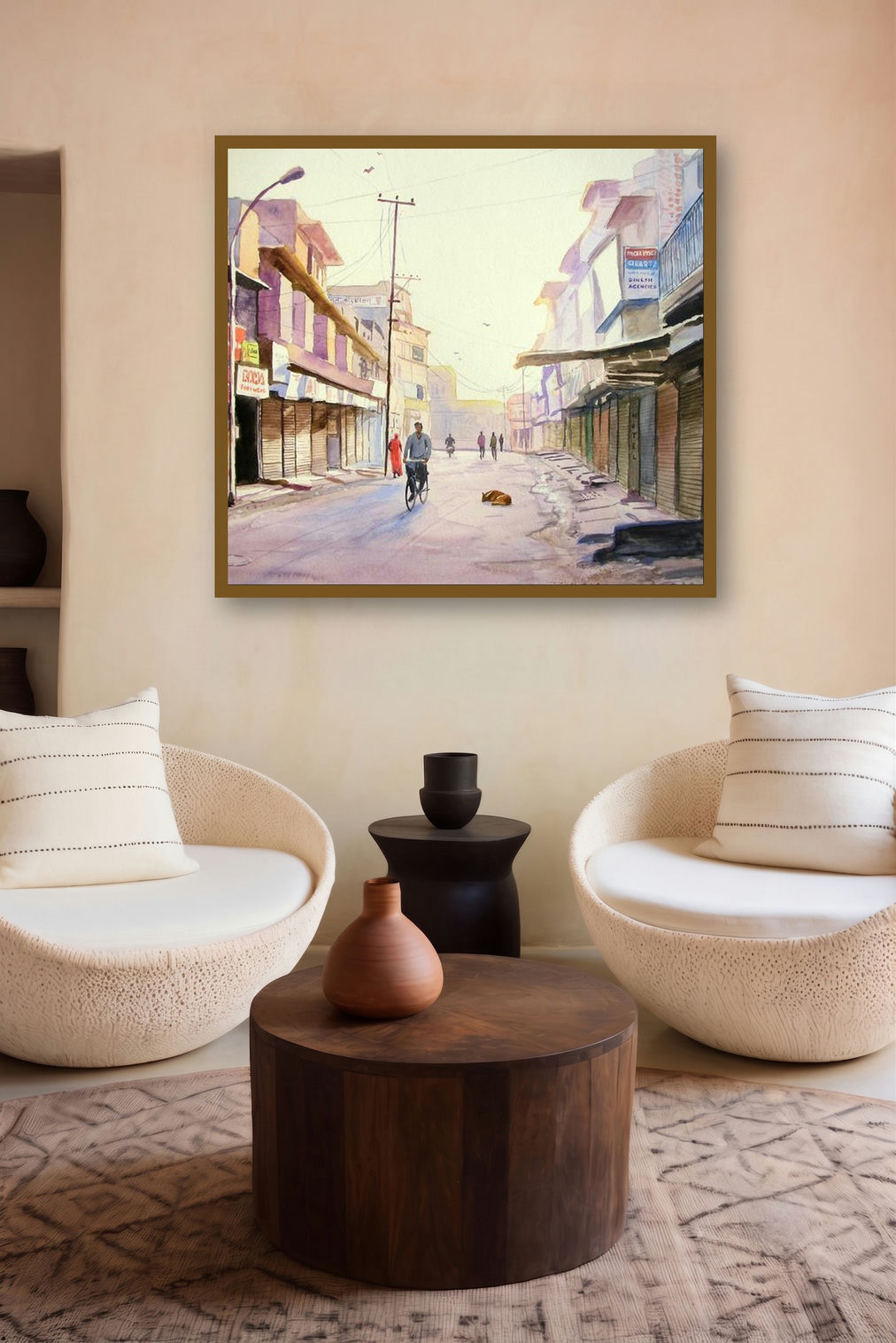 Early Morning by artist Ramesh Jhawar displayed in a Designer gallery