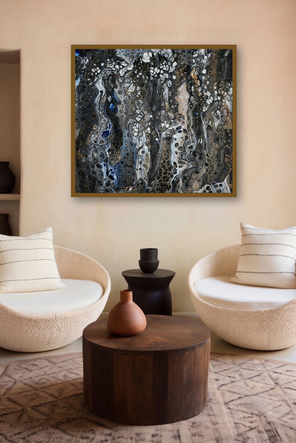 Earth (Flowing Dimensions) by artist Anshuman Acharya displayed in a Boutique gallery