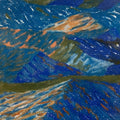 'Earth Veins 2' landscape oil-pastel painting by artist Makarand Rane, 12x8 inch, on paper