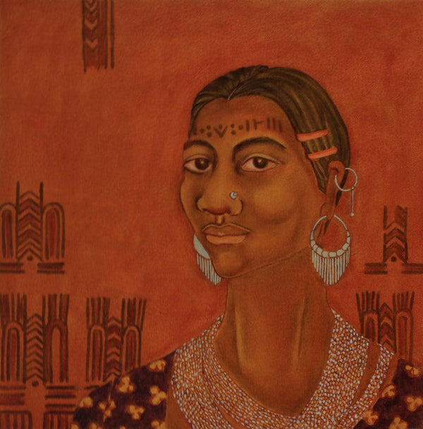 Earthen Native 4 (Baiga Tribe) Painting by Supriya Amber | ArtZolo.com