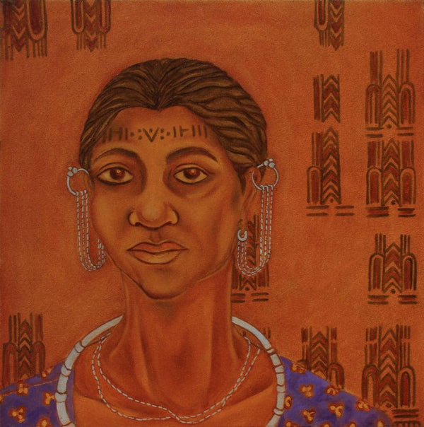 Earthen Native 5 (Baiga Tribe) Painting by Supriya Amber | ArtZolo.com