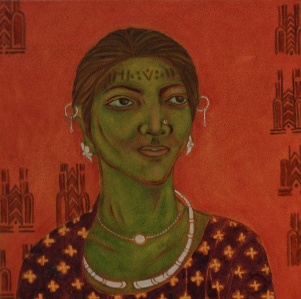 Earthen Native 7 (Baiga Tribe) Painting by Supriya Amber | ArtZolo.com