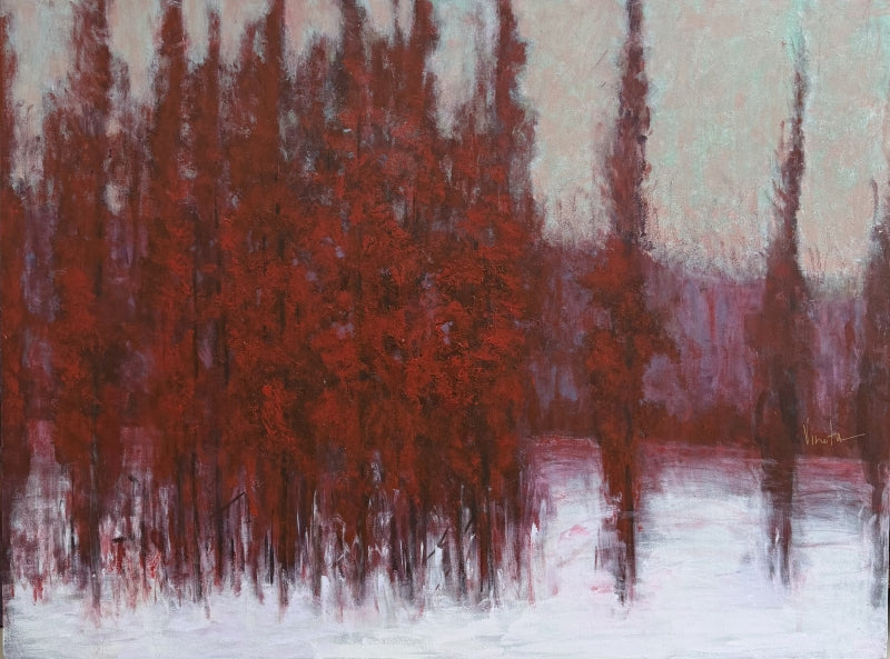 Echara' nature acrylic painting by artist Vinita Sadarangani, 36x48 inch, on canvas