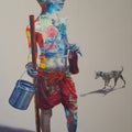 Echoes In The Dust' figurative oil painting by artist Steven Gandhi, 60x36 inch, on canvas