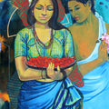Echoes Of Tahiti' figurative acrylic painting by artist Ramchandra S Kharatmal, 40x30 inch, on canvas
