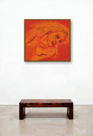 Ecstacy (Crimson Contemplation) by artist SIMON MASON displayed in a Luxury Executive Office