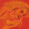 Nude dry pastel painting titled 'Ecstacy', 18x14 inches, by artist SIMON MASON on Board