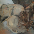 Edge' contemporary acrylic painting by artist Rasana Bhardwaj, 24x30 inch, on canvas