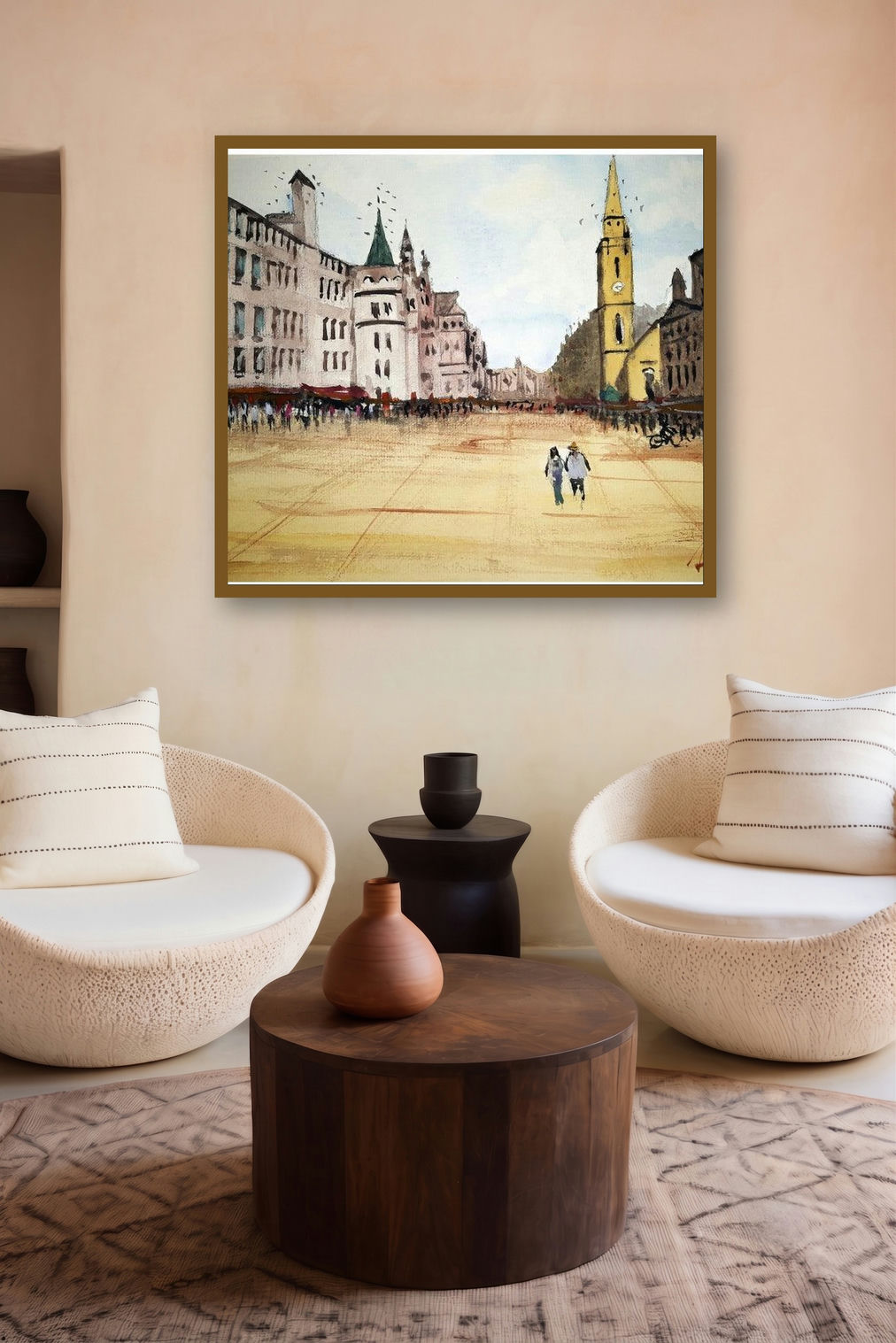 Edinburgh Royal Mile Scotland (A Walk on the Royal Mile) by artist Arunava Ray displayed in a Minimalist gallery