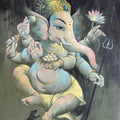 Ekadanta' religious oil painting by artist Namdev M Patil, 42x34 inch, on canvas