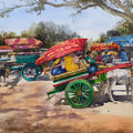 Ekkagari' transportation watercolor painting by artist Soyli Saha, 22x30 inch, on paper