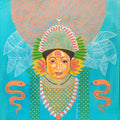 'Ekveeraaai' religious mixed-media painting by artist Yojana Dehankar, 12x12 inch, on paper