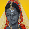 Figurative acrylic-oil painting titled 'Elegant', 36x36 inch, by artist Deepali S on Canvas
