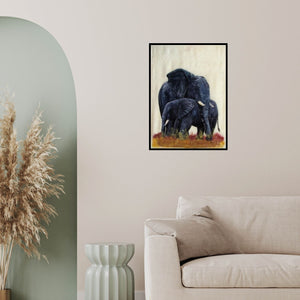 In-situ view of Indian Miniture's 'Elephant' painting in a room