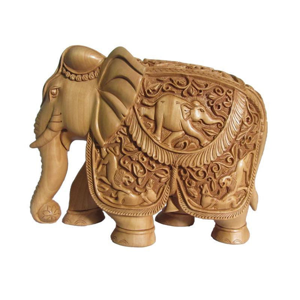 Elephant With Trunk Down by Ecraft India | ArtZolo.com