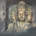 Religious soft pastel drawing titled 'Elephanta', 36x48 inches, by artist Abhijeet Patole on Paper