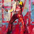 Elvis With No Shoes' figurative acrylic painting by artist ABishek Deheria, 48x36 inch, on canvas