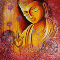 Religious acrylic painting titled 'Emerging Budhha 4', 30x30 inches, by artist NITU CHHAJER on canvas