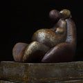 Figurative sculpture titled 'Empathy', 6x8x5 inches, by artist Rajendra Pradhan on Bronze
