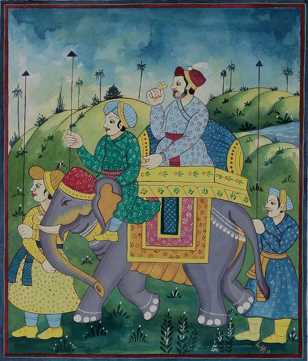 Emperor Riding Elephant Painting by Radhika Ulluru | ArtZolo.com