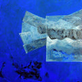 Abstract acrylic painting titled 'Encounter 3', 45x32 inches, by artist Prabinkumar Nath on Canvas