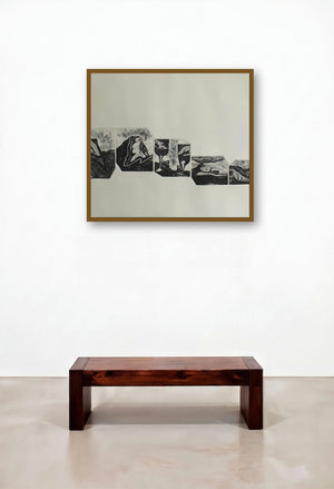 Enigmatic Fragrance Of The Truth (Whispers of the Land) by artist Sudeep Kumar Bashyal displayed in a Minimalist Library