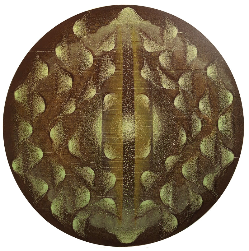 'Enlightenment Vol 12' contemporary acrylic painting by artist Anil Kumar Vishwakarma, 36x36 inch, on canvas