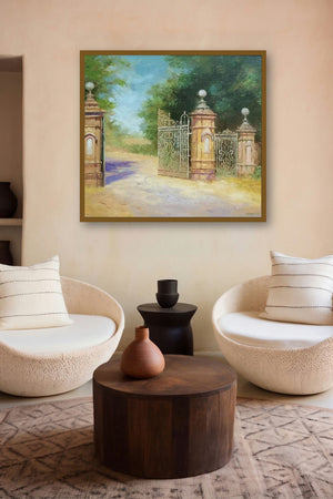 Entrance (The Ornate Gateway) by artist Mohan Charya displayed in a Modern gallery