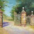 Landscape oil painting titled 'Entrance', 12x16 inches, by artist Mohan Charya on Canvas