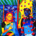 Episode Of Love' figurative acrylic painting by artist Kalipada Purkait, 30x36 inch, on canvas