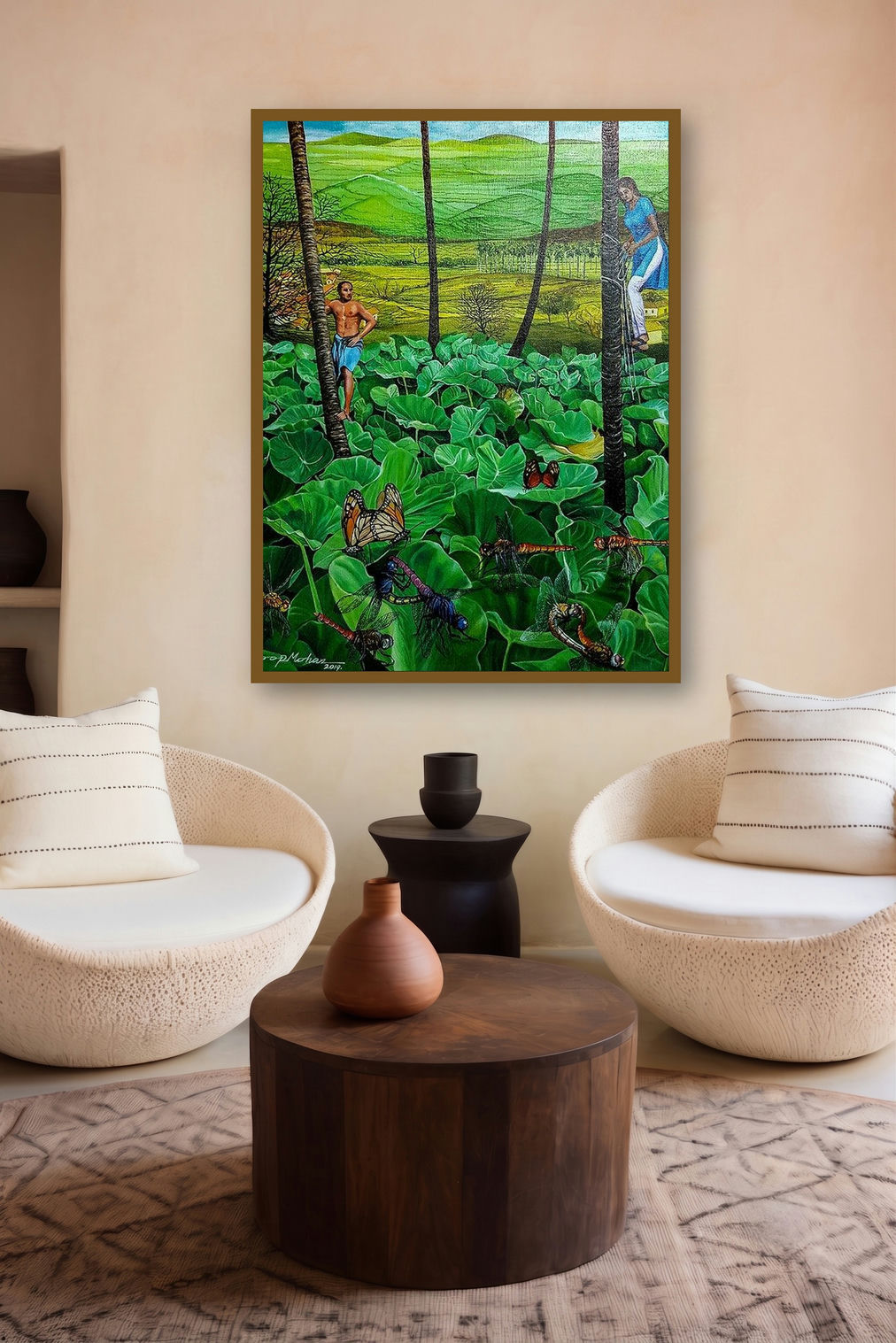 Equal (Rural Life in Harmony) by artist Anoop Mv displayed in a Designer gallery