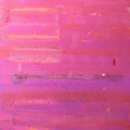 Equilibrium Of Pink Space Series 1' abstract acrylic painting by artist Prasad Mane, 42x32 inch, on canvas