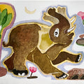 Erawat 1' animals watercolor painting by artist Rohit Joshi, 5x7 inch, on paper