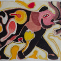 Erawat 2' animals watercolor painting by artist Rohit Joshi, 5x7 inch, on paper