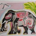 Erawat 3' animals watercolor painting by artist Rohit Joshi, 5x7 inch, on paper