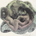 Erotic printmaking titled 'Erotic', 5x4 inches, by artist Rakesh Bani on Paper