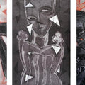 Figurative printmaking titled 'Essence', 20x40 inches, by artist Priya Bambal on Paper