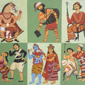 Essence Of Kalighat 2 by Bhaskar Lahiri, Original Acrylic Religious Painting on Canvas, Medium Horizontal Wall Art