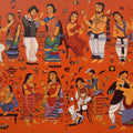 Essence Of Kalighat' religious acrylic painting by artist Bhaskar Lahiri, 36x48 inch, on canvas
