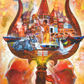 Eternal Of Banaras' religious acrylic painting by artist Arjun Das, 48x36 inch, on canvas