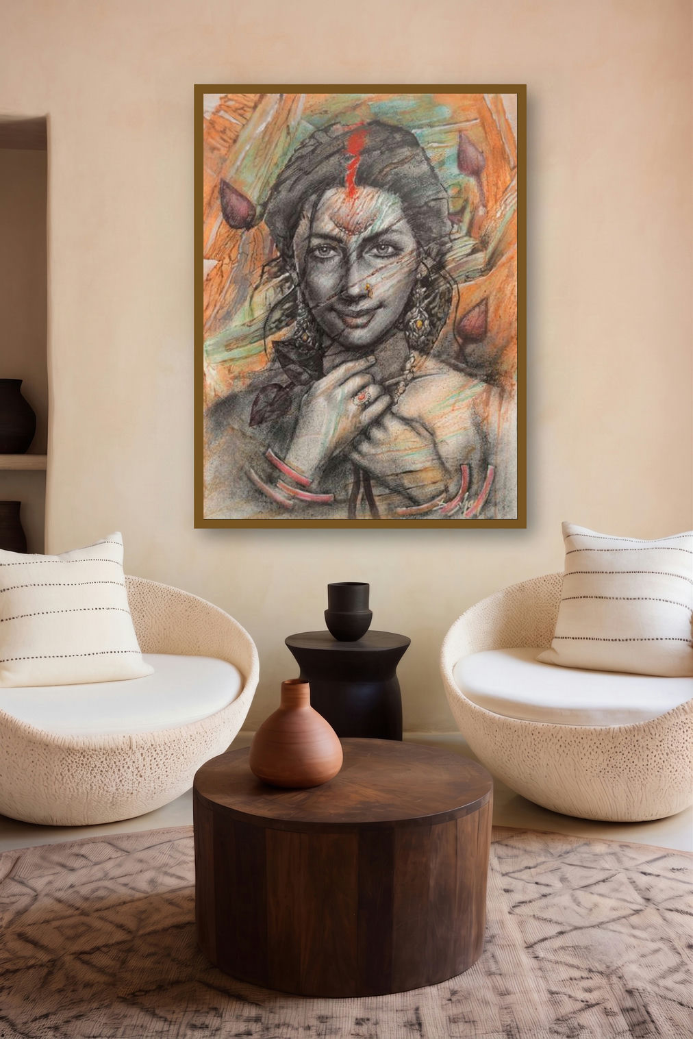 Eternal Beauty 2 by artist Darshan Sharma displayed in a Contemporary Exhibition gallery