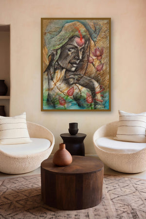 Eternal Beauty by artist Darshan Sharma displayed in a Modern gallery