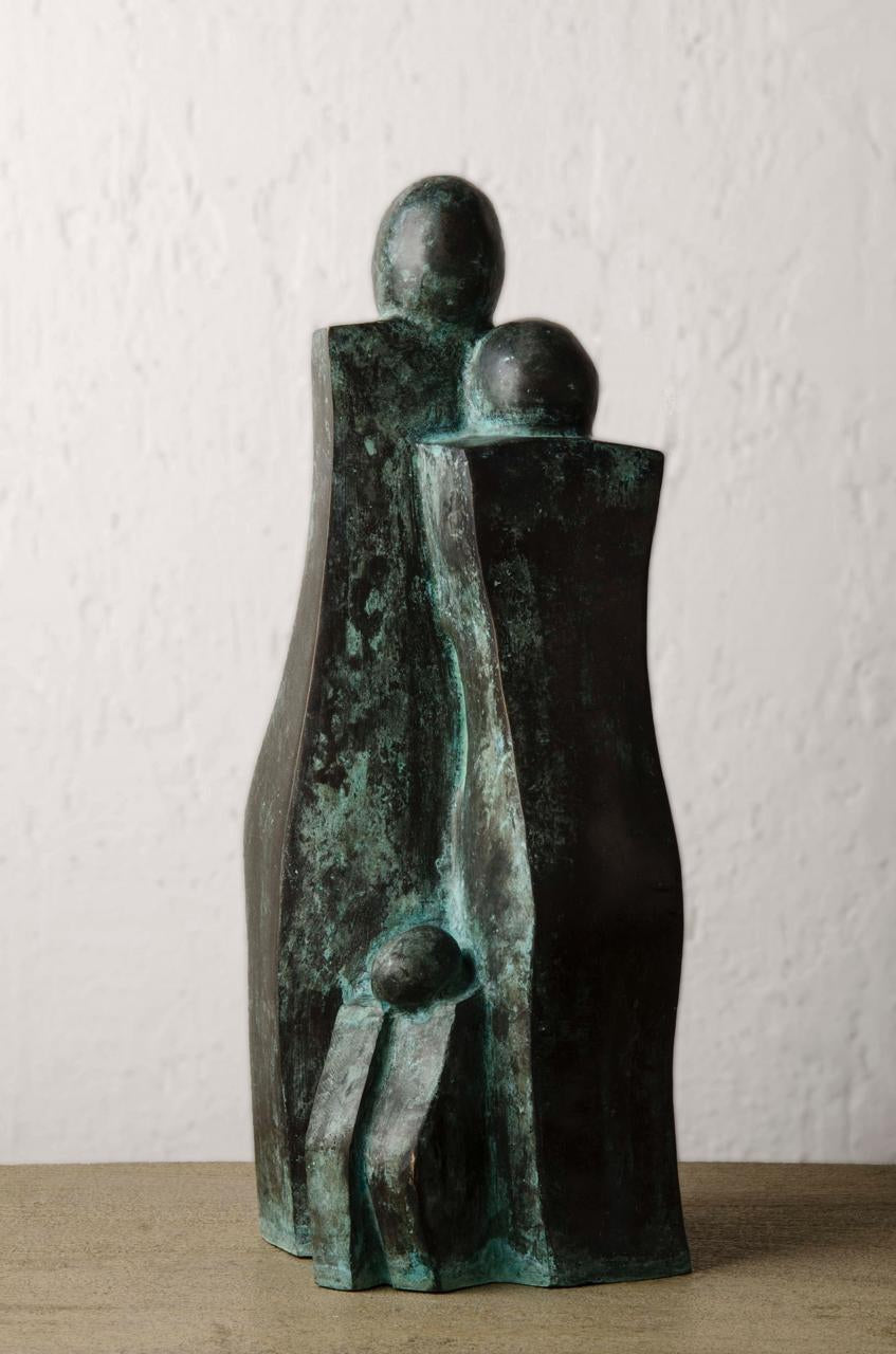 Eternal Bliss' figurative Bronze sculpture by artist Renu Khandelwal, 18x9 inch, on bronze