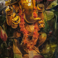 The Eternal Light Within 2' religious watercolor painting by artist Subrata Malakar, 30x22 inch, on paper