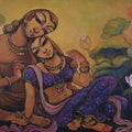 Eternal Love 1' religious acrylic painting by artist Manisha Srivastava, 36x72 inch, on canvas