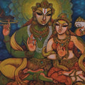 Eternal Love 2' religious acrylic painting by artist Manisha Srivastava, 36x72 inch, on canvas