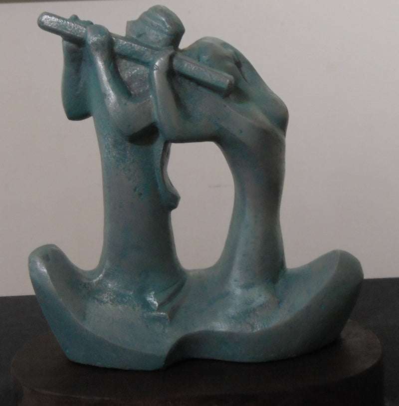 Eternal Love' figurative Aluminium sculpture by artist Dilip Paul, 12x13 inch, on aluminium