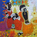 Figurative acrylic painting titled 'Ethnic Serendipity 160', 24x24 inches, by artist Anuradha Thakur on Canvas