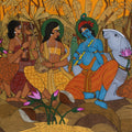 The Etrenal Raga' religious acrylic painting by artist Chetan Katigar, 39x57 inch, on canvas