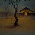 Evening Light' landscape acrylic painting by artist Yogesh Lahane, 18x12 inch, on canvas